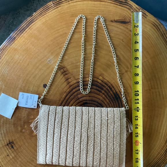 Sol and Mer Natural Straw Envelope Clutch/Shoulder Bag with Removable St… - Picture 5 of 9